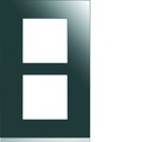 Plaque de finition Gallery 2 postes Mirror glass verticale entraxe 57 mm WXP5022