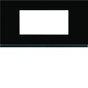 Plaque de finition Gallery 4 modules Midnight glass entraxe 71 mm WXP4104