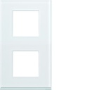 Plaque de finition Gallery 2 postes Moon glass verticale entraxe 71 mm WXP4042