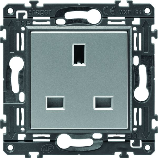 Prise de courant Gallery standard britannique Titane WXF191T