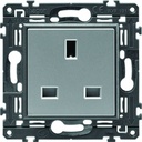 Prise de courant Gallery standard britannique Titane WXF191T