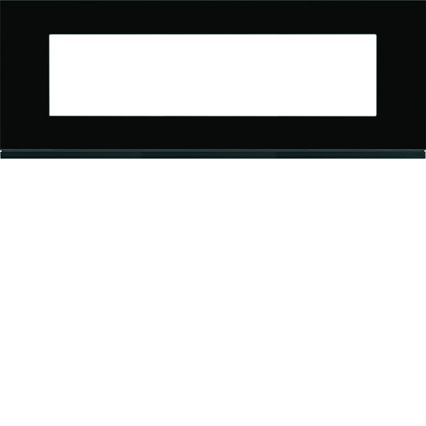 Plaque de finition Gallery 8 modules Midnight glass entraxe 71 mm WXP4108