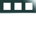 Plaque de finition Gallery 3 postes horizontale Mirror glass entraxe 71 mm WXP5013