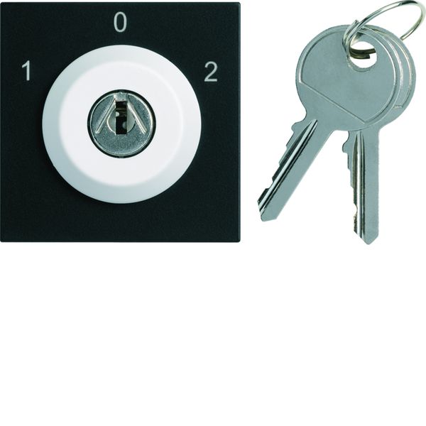 Interrupteur Gallery à clefs 3 positions 2 modules Night WXF616N