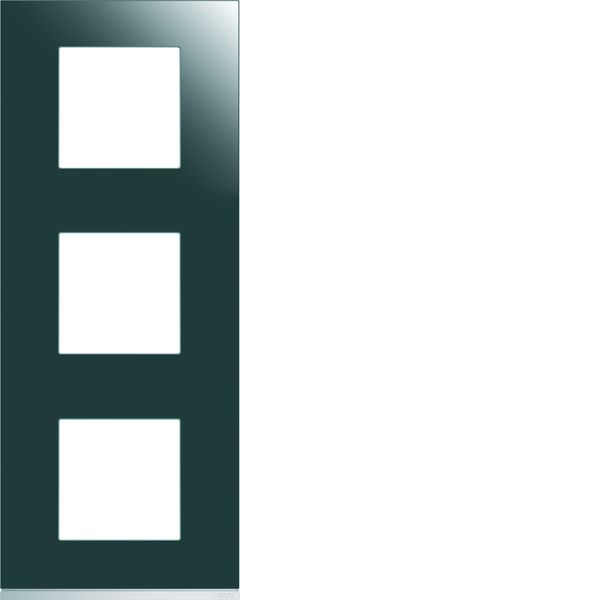 Plaque de finition Gallery 3 postes verticale Mirror glass entraxe 71 mm WXP5043