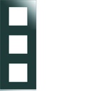 Plaque de finition Gallery 3 postes verticale Mirror glass entraxe 71 mm WXP5043