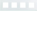 Plaque de finition Gallery 4 postes horizontale Moon glass entraxe 71 mm WXP4014