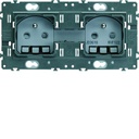 Prise de courant Gallery 2P+T double pré cablées WXF122