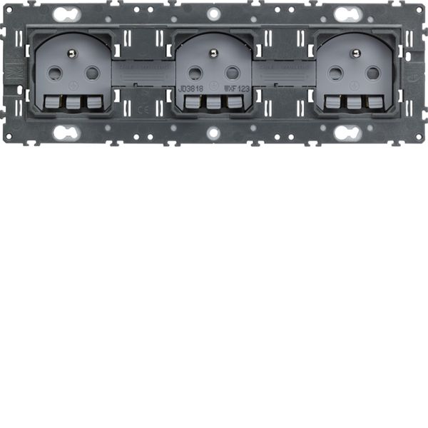 Prise de courant Gallery 2P+T triple pré cablées WXF123