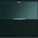 Enjoliveur Gallery interrupteur avec porte étiquette 2 modules , finition Night WXD002N