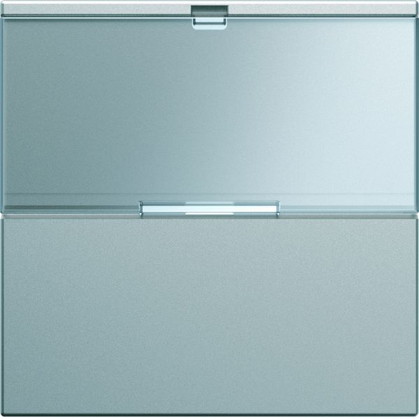 Enjoliveur Gallery interrupteur avec porte étiquette 2 modules , finition Titane WXD002T