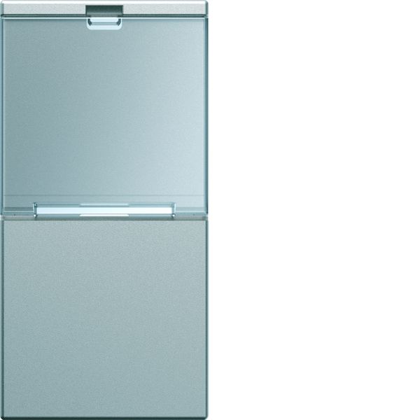 Enjoliveur Gallery interrupteur avec porte étiquette 1 module , finition Titane WXD012T