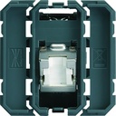 Prise Gallery RJ45 cat.6 STP 2 modules incliné a 45° WXF232