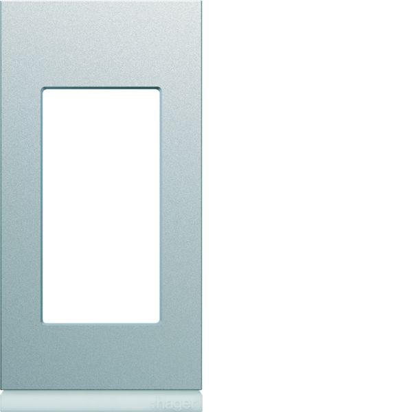 Plaque de finition Gallery 1 module Titane entraxe 71 mm WXP0101