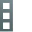 Plaque de finition Gallery 3 postes verticale Taupe entraxe 71 mm WXP0943