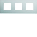 Plaque de finition Gallery 3 postes horizontale Aluminium entraxe 71 mm WXP2013