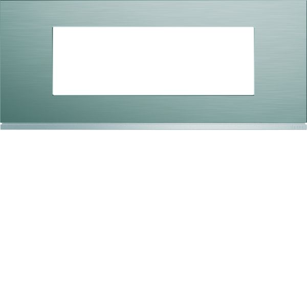 Plaque de finition Gallery 6 modules Bright inox entraxe 57 mm WXP4206