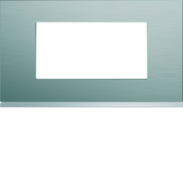 Plaque de finition Gallery 4 modules Bright inox entraxe 57 mm WXP4234