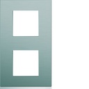 Plaque de finition Gallery 2 postes Bright inox verticale entraxe 71 mm WXP4242