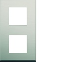 Plaque de finition Gallery 2 postes Antique alu verticale entraxe 71 mm WXP4542