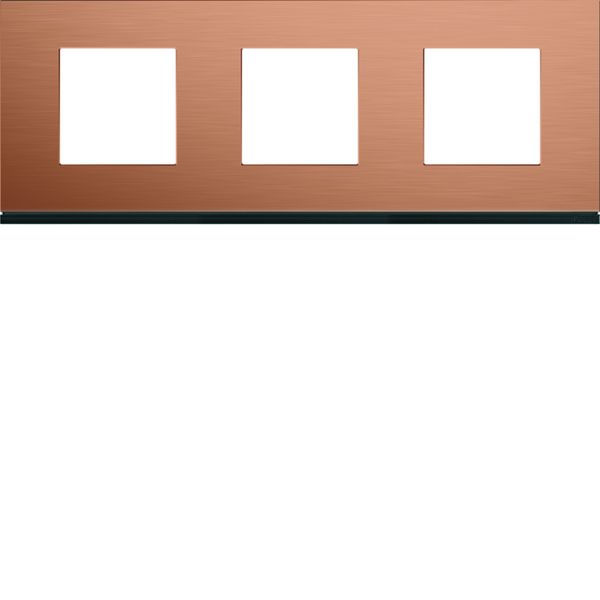 Plaque de finition Gallery 3 postes horizontale Copper alu entraxe 71 mm WXP4613