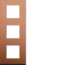 Plaque de finition Gallery 3 postes verticale Copper alu entraxe 71 mm WXP4643