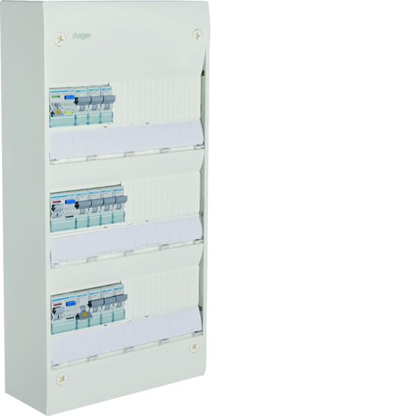 Tableau électrique Gamma+ 13, pré-équipé 3 rangées, 13 M, Quickfix GM313A