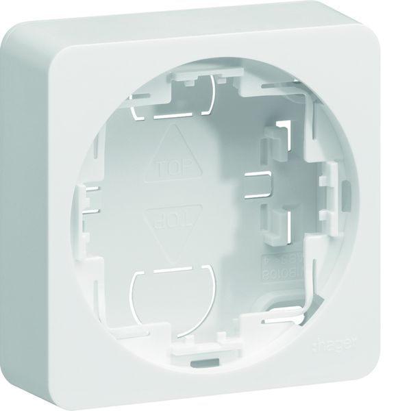 Boîte saillie simple pour mécanisme Ateha Associable Blanc WJA681B