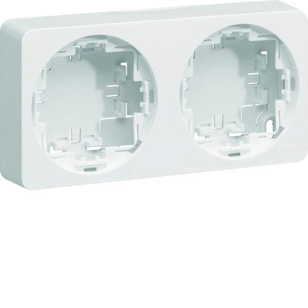 Boîte saillie double pour mécanisme Ateha Associable Blanc WJA682B