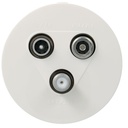 ateha Prise TV + FM + SAT 2 câbles associable WJA257B