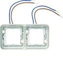 cubyko collerette double lumineuse à LED blanches 230V horizontale WNA710