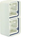 cubyko Boîte double verticale vide associable blanc IP55 WNA686B
