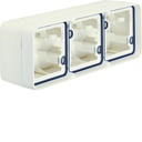 Boîte triple Cubyko étanche IP55 blanc associable pour pose en saillie WNA683B