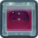 cubyko Prise 2P+T à détrompage associable gris IP55 WNA105