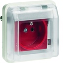 cubyko Prise 2P+T à détrompage associable blanc IP55 WNA105B