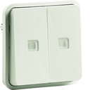 cubyko Double inter VV lumineuxassociable blanc IP55 WNA041B