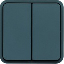 cubyko Double poussoir 1O/1F associable gris IP55 WNA044