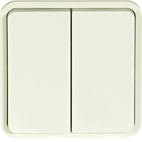 cubyko Double poussoir 1O/1F associable blanc IP55 WNA044B