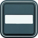 cubyko Poussoir porte-étiquette 1F encastré à griffes gris IP55 WNE025G