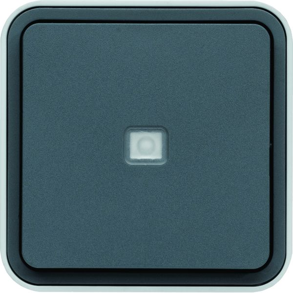 cubyko interrupteur va-et-vient témoin avec neutre saillie gris IP55 WNC003