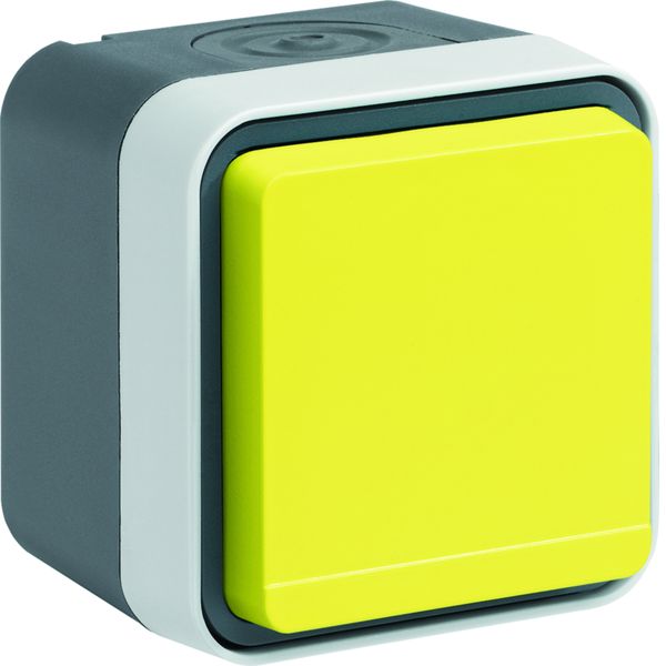 Prise de courant 2P+T étanche cubyko IP55 jaune complète installation saillie WNC100J