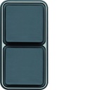 cubyko Prise double verticale 2P+T encastré gris IP55 WNE132