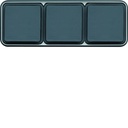 cubyko Prise triple horizontale 2P+T encastré gris IP55 WNE123