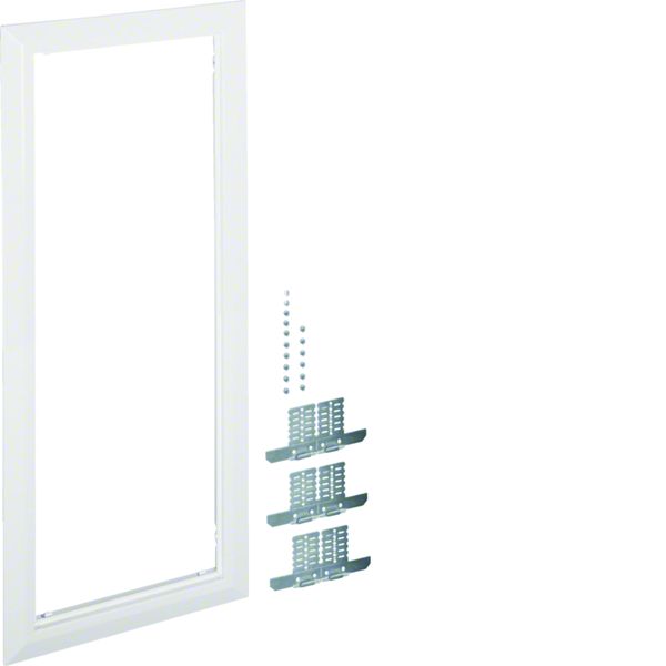 Cadre de finition univers RAL9010 Blanc pur pour armoire 1 travée H800xL300mm FZ11B
