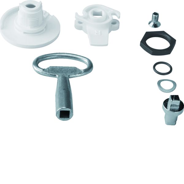 Serrure carré mâle de 7mm chromée avec 1 clé pour armoire Univers IP44/54 FZ451N