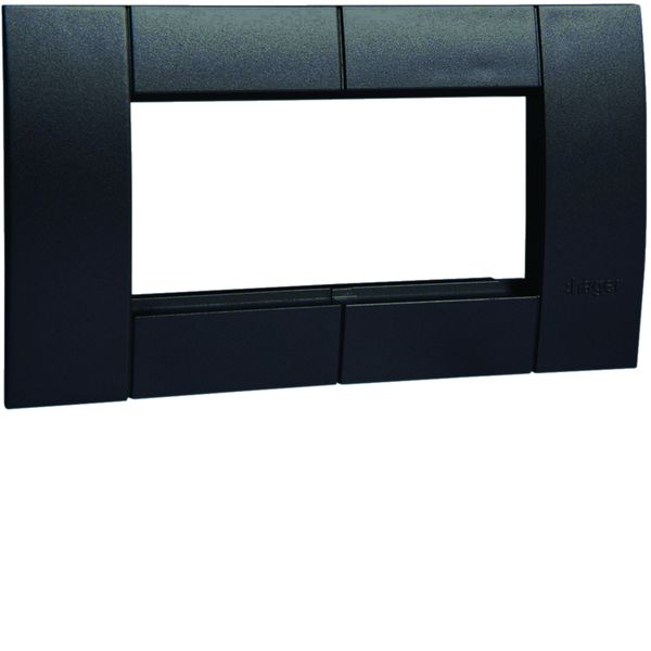 Support d'appareillage 45x45 double noir pour goulottes alu GT4529011