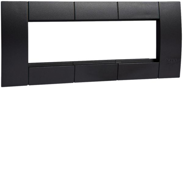 Support d'appareillage 45x45 triple noir pour goulottes alu GT4539011
