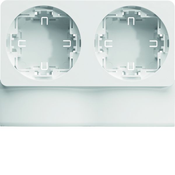 Support double appareillage Ateha pour moulure Ateha ATA12x20/30 Blanc ATA123929016