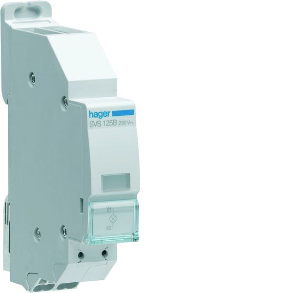 Voyant LED 230VAC incolore quickconnect passage de barre 1 module SVS125B