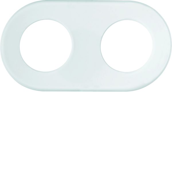 1930 Plaque 2 postes en verre transparence WMV442